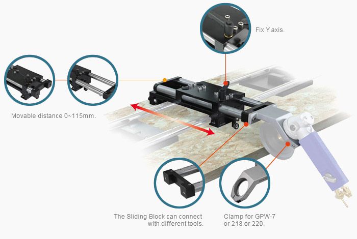 GP-VRA02 Base scorrevole mobile asse Y