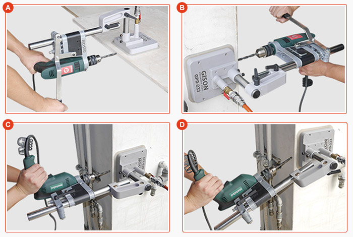 Stojak wiertniczy GPD-233S z podstawą ssącą próżniową