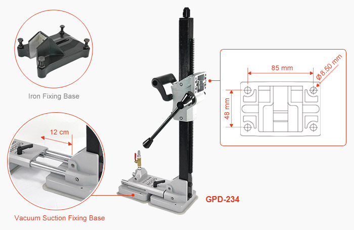 GPD-234 - stojak wiertniczy z podstawą mocującą do odkurzacza