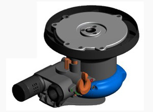 Szlifierka mimośrodowa pneumatyczna z konstrukcją zapobiegającą zapychaniu się