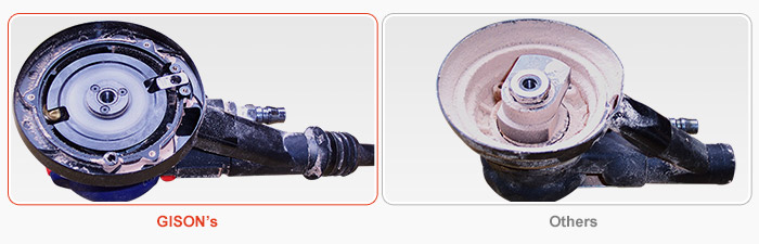 konstrukcja zapobiegająca zapychaniu się szlifierki mimośrodowej